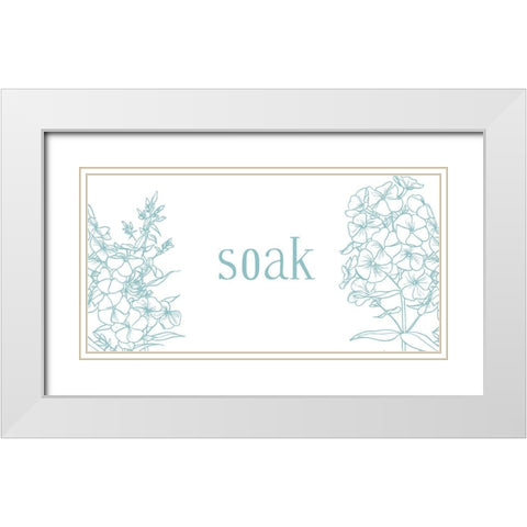Soak White Modern Wood Framed Art Print with Double Matting by Villa, Milli