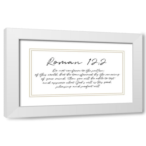 Script Roman White Modern Wood Framed Art Print with Double Matting by Villa, Milli