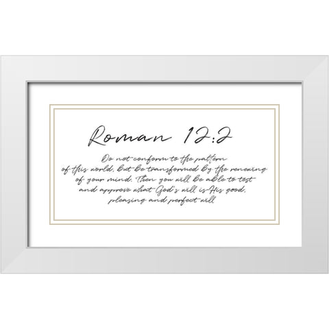 Script Roman White Modern Wood Framed Art Print with Double Matting by Villa, Milli