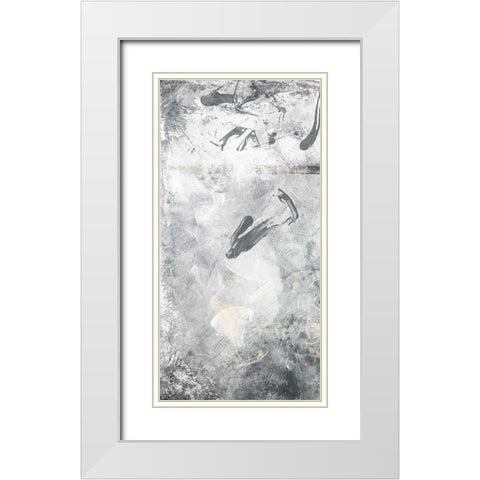 Slate Abstract White Modern Wood Framed Art Print with Double Matting by Villa, Milli