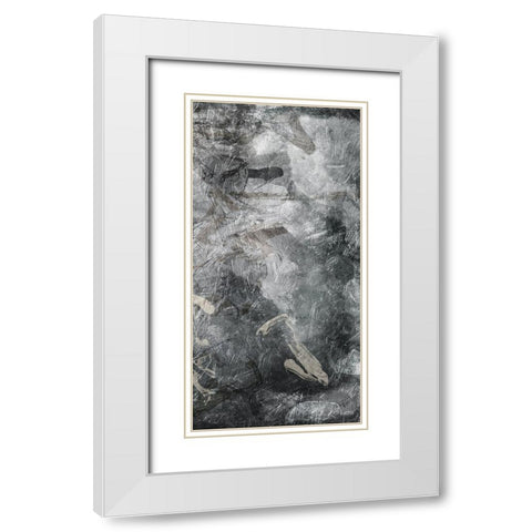 Slate Abstract 3 White Modern Wood Framed Art Print with Double Matting by Villa, Milli