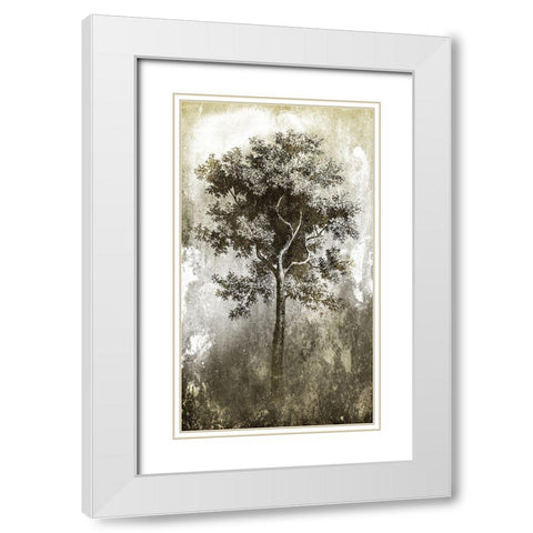 Tree In The Gloom White Modern Wood Framed Art Print with Double Matting by Villa, Milli
