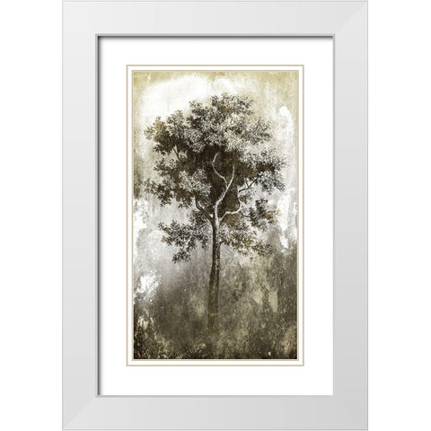 Tree In The Gloom White Modern Wood Framed Art Print with Double Matting by Villa, Milli