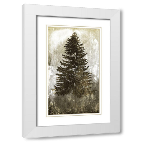 Tree In The Gloom 2 White Modern Wood Framed Art Print with Double Matting by Villa, Milli