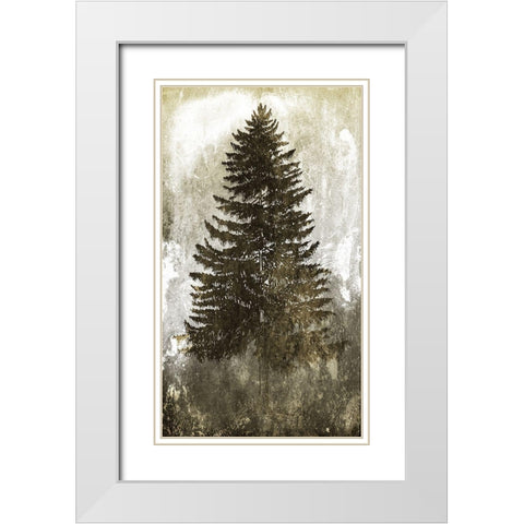 Tree In The Gloom 2 White Modern Wood Framed Art Print with Double Matting by Villa, Milli