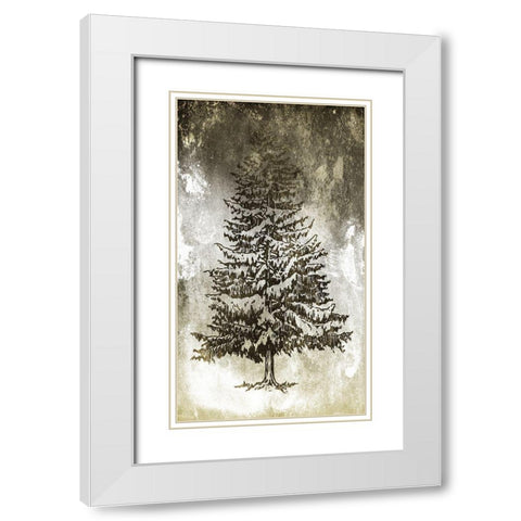 Tree In The Gloom 3 White Modern Wood Framed Art Print with Double Matting by Villa, Milli