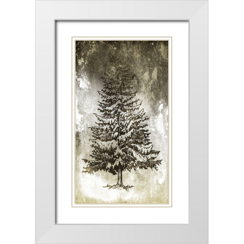Tree In The Gloom 3 White Modern Wood Framed Art Print with Double Matting by Villa, Milli
