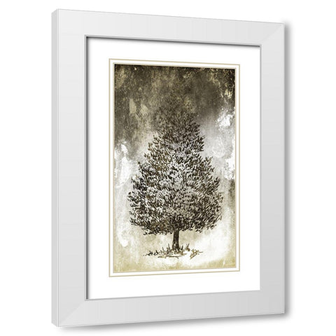 Tree In The Gloom 4 White Modern Wood Framed Art Print with Double Matting by Villa, Milli
