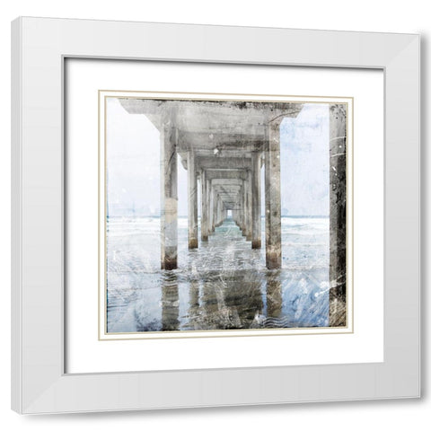 Postcard From The Pier 2 White Modern Wood Framed Art Print with Double Matting by Villa, Mlli