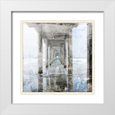 Postcard From The Pier 2 White Modern Wood Framed Art Print with Double Matting by Villa, Mlli