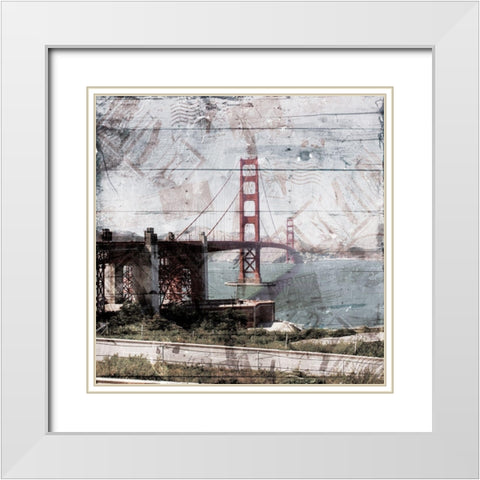 Postcard From SanFran White Modern Wood Framed Art Print with Double Matting by Villa, Mlli