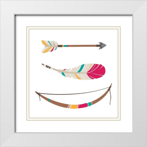 Magical Arrow White Modern Wood Framed Art Print with Double Matting by Villa, Mlli