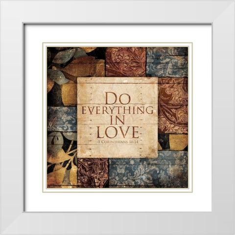 In Love White Modern Wood Framed Art Print with Double Matting by Villa, Mlli