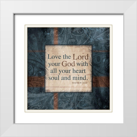 Lord God White Modern Wood Framed Art Print with Double Matting by Villa, Mlli