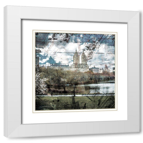 Postcard From The Park White Modern Wood Framed Art Print with Double Matting by Villa, Mlli