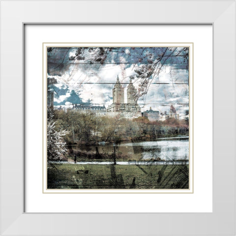 Postcard From The Park White Modern Wood Framed Art Print with Double Matting by Villa, Mlli