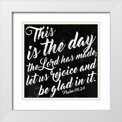 This Is The Day White Modern Wood Framed Art Print with Double Matting by Villa, Mlli