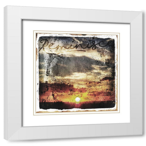 Reminisce White Modern Wood Framed Art Print with Double Matting by Villa, Mlli