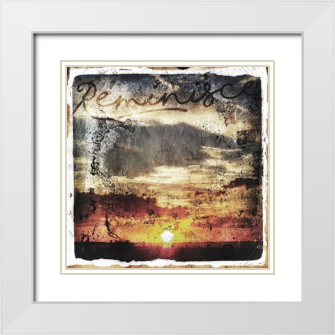 Reminisce White Modern Wood Framed Art Print with Double Matting by Villa, Mlli