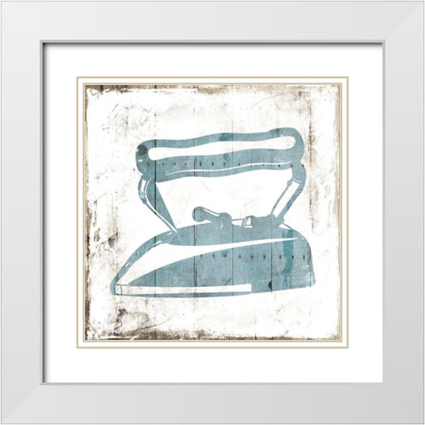 Iron Laundry White Modern Wood Framed Art Print with Double Matting by Villa, Mlli