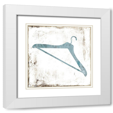 Hanger Laundry White Modern Wood Framed Art Print with Double Matting by Villa, Mlli