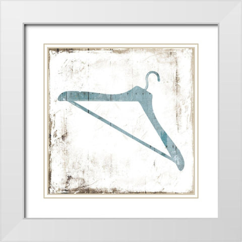 Hanger Laundry White Modern Wood Framed Art Print with Double Matting by Villa, Mlli