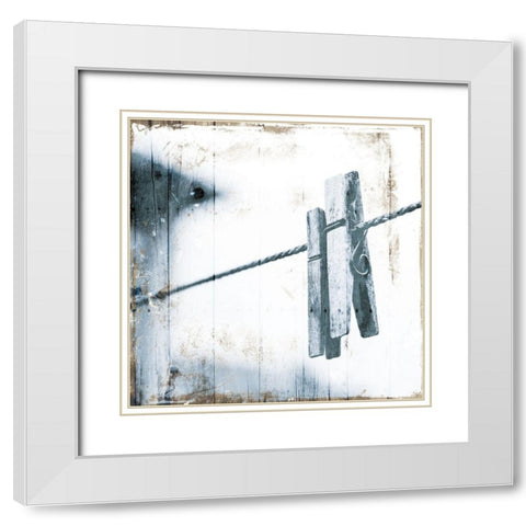 Hang Clothes White Modern Wood Framed Art Print with Double Matting by Villa, Mlli