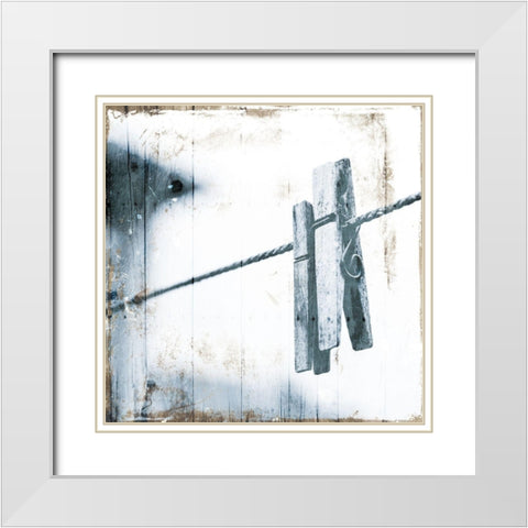 Hang Clothes White Modern Wood Framed Art Print with Double Matting by Villa, Mlli