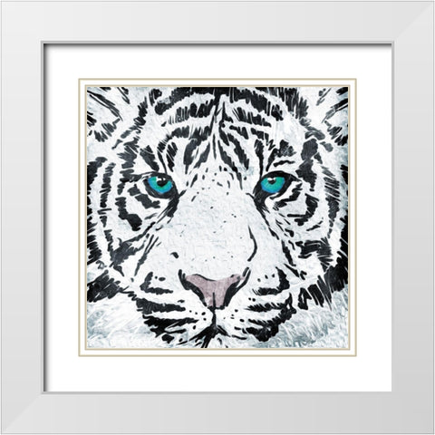 Look Into My Eyes White Modern Wood Framed Art Print with Double Matting by Villa, Mlli