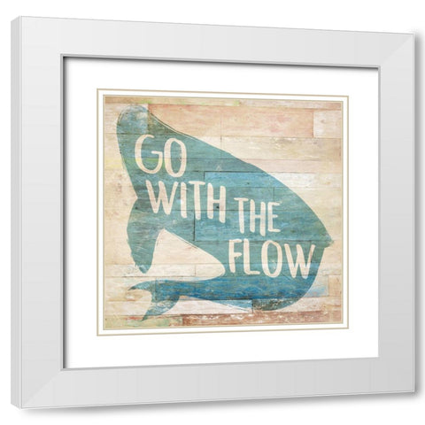 Flow White Modern Wood Framed Art Print with Double Matting by Villa, Mlli