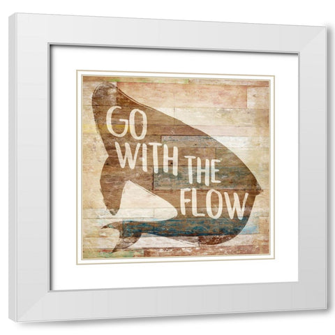 Flow Burned White Modern Wood Framed Art Print with Double Matting by Villa, Mlli