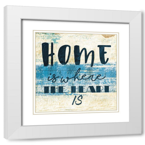 Home Heart White Modern Wood Framed Art Print with Double Matting by Villa, Mlli