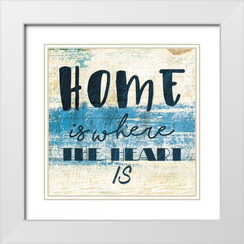 Home Heart White Modern Wood Framed Art Print with Double Matting by Villa, Mlli