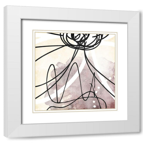 Pink Rain Cloud White Modern Wood Framed Art Print with Double Matting by Villa, Mlli