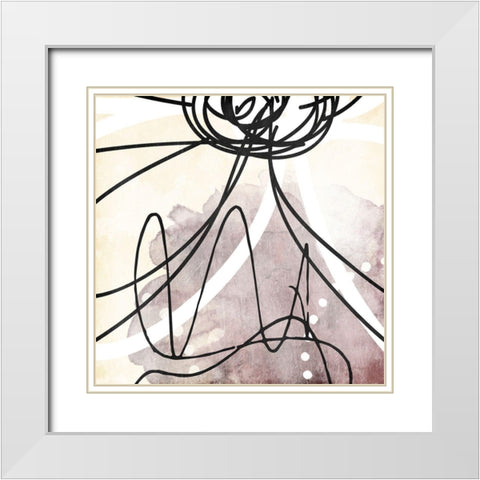 Pink Rain Cloud White Modern Wood Framed Art Print with Double Matting by Villa, Mlli