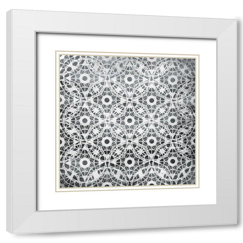 Silver Scope White Modern Wood Framed Art Print with Double Matting by Villa, Mlli