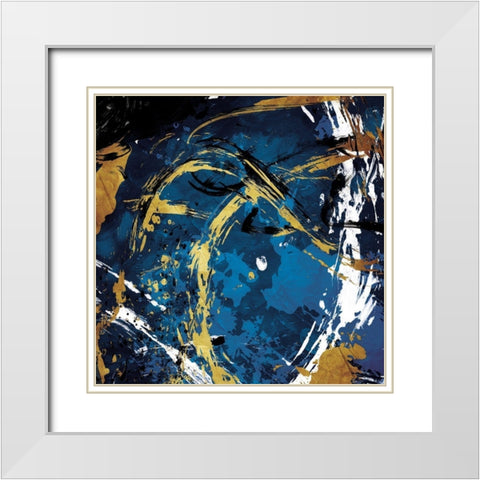Swish Around White Modern Wood Framed Art Print with Double Matting by Villa, Mlli