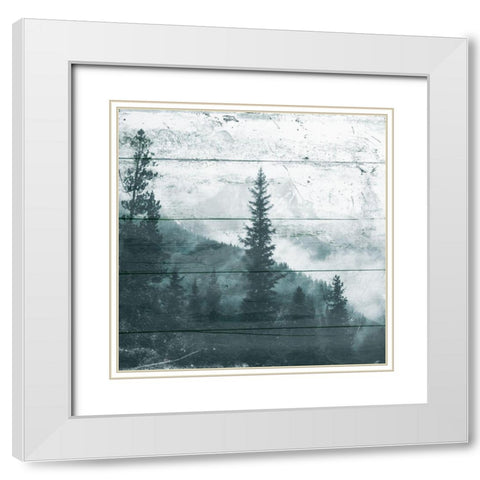 Fog On The Forest White Modern Wood Framed Art Print with Double Matting by Villa, Mlli