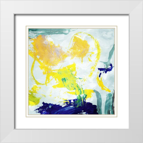 Mind Control White Modern Wood Framed Art Print with Double Matting by Villa, Mlli
