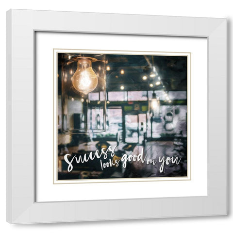 Success Looks Good White Modern Wood Framed Art Print with Double Matting by Villa, Mlli