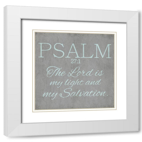 Gray Wall Psalm White Modern Wood Framed Art Print with Double Matting by Villa, Mlli