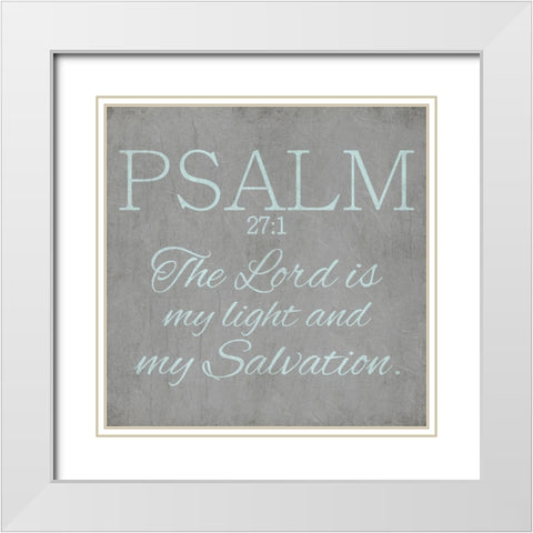 Gray Wall Psalm White Modern Wood Framed Art Print with Double Matting by Villa, Mlli