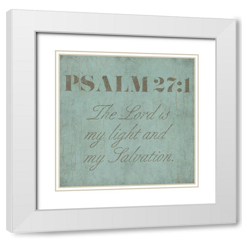 Vintage Psalm White Modern Wood Framed Art Print with Double Matting by Villa, Mlli