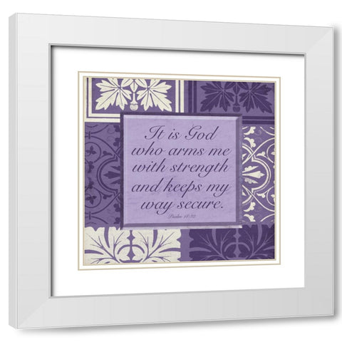 Violet God White Modern Wood Framed Art Print with Double Matting by Villa, Mlli