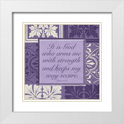 Violet God White Modern Wood Framed Art Print with Double Matting by Villa, Mlli