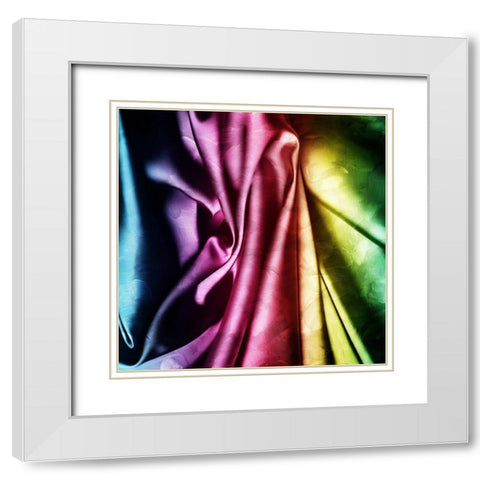 Colorful Folds A White Modern Wood Framed Art Print with Double Matting by Villa, Mlli