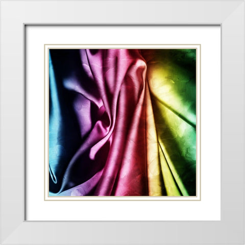 Colorful Folds A White Modern Wood Framed Art Print with Double Matting by Villa, Mlli