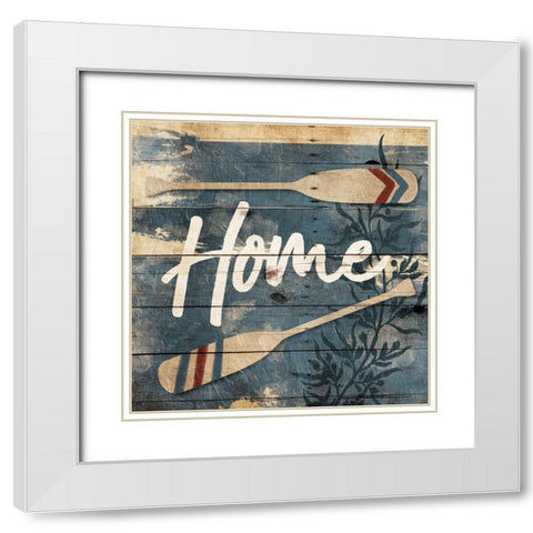 Home Oars White Modern Wood Framed Art Print with Double Matting by Villa, Mlli