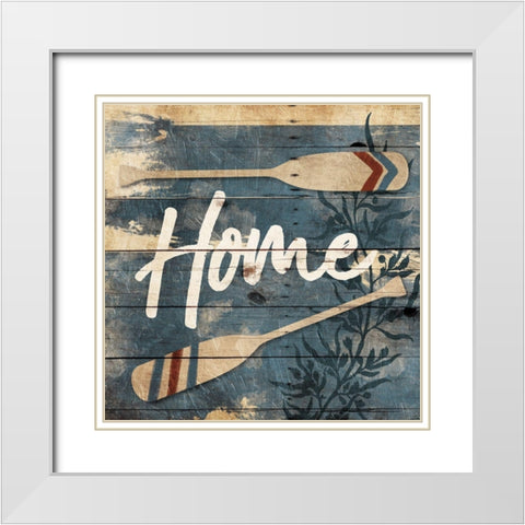 Home Oars White Modern Wood Framed Art Print with Double Matting by Villa, Mlli
