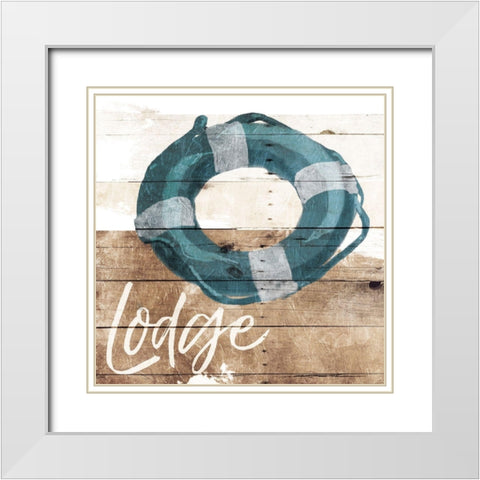 Lodge Lifesaver White Modern Wood Framed Art Print with Double Matting by Villa, Mlli